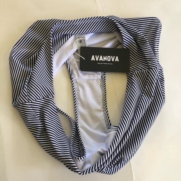 Avanova Cupshe  Bundle of Two Black and Striped Bikini Bottoms Size M - Picture 7 of 9